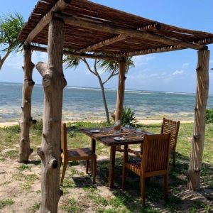 Sicht aufs Meer bei Ebbe