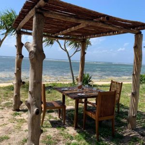 Sicht aufs Meer bei Ebbe