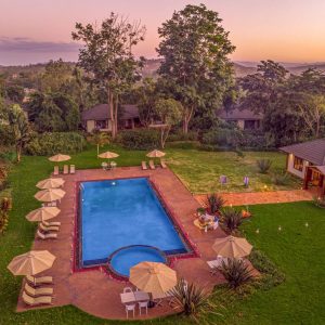 Acacia Farm Lodge_, schöner Garten