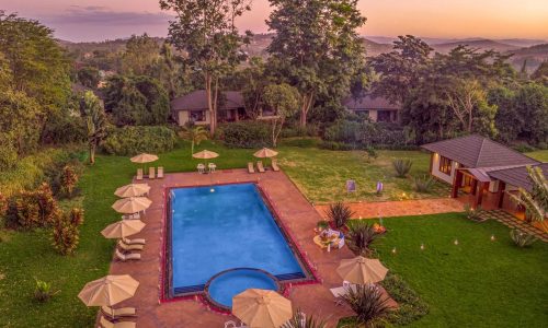 Acacia Farm Lodge_, schöner Garten