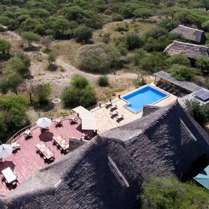 Burunge Camp aus der Vogelperspektive