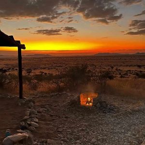 Camp Gecko Aussichten bei Sonnenuntergang