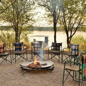 Chobe Bakwena Feuerstelle am Fluss