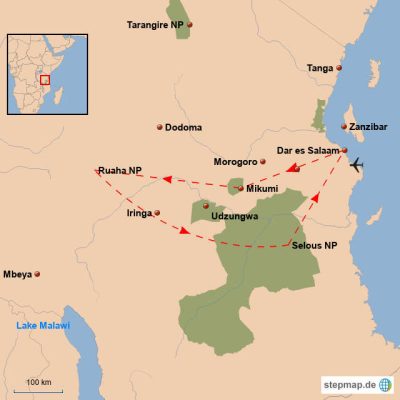 Das Beste des Südens Routemap