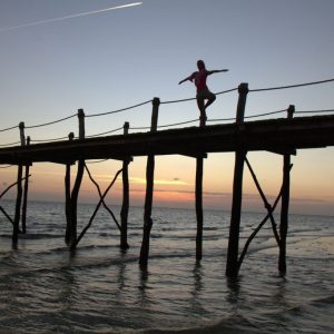 Fundu Lagoon Fun in der Abenddämmerung