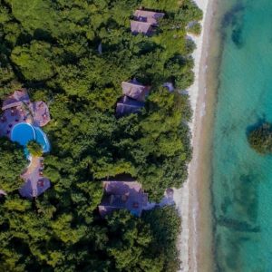 Fundu Lagoon aus der Vogelperspektive