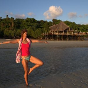 Fundu Lagoon, Posing am einsamen Strand