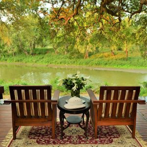 Hamilton's Tented Camp Blick auf den Fluss