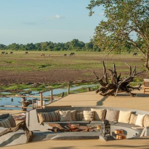 Blick von der Kafunta River Lodge