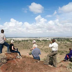 Kambi ya Tembo Ausblick auf die Savanne