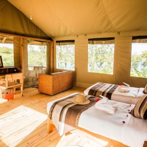 Kankari Lodge, geräumige Hauszelte