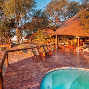 Kwando Lagoon Camp schönes Deck