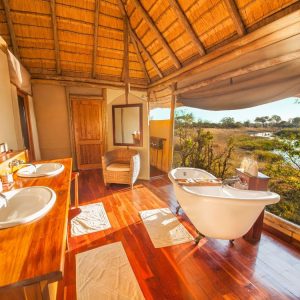 Kwando Lagoon Camp luxuriöses Bad