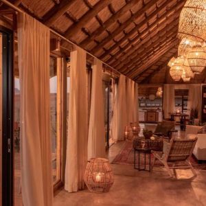 Kwessi Dunes Lodge, Main area early evening