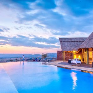 Lahia Tented Lodge - Main house and swimming pool