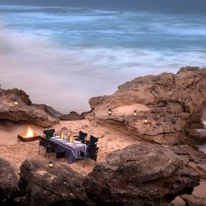 Lekkerwater Beach Lodge, romantische Mahlzeiten