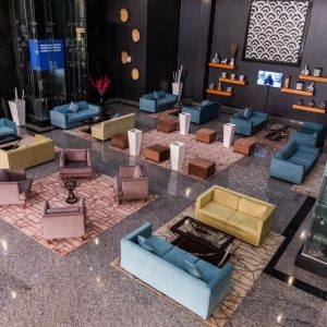 Mantis Kivu Marina Bay, moderne Lobby