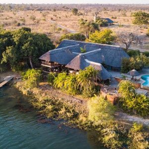 Mukambi Safari Lodge aus der Vogelperspektive