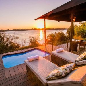Old Drift Lodge Tent Deck view over river