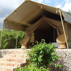 Oseki Mara Camp, Zelte von der Außensicht