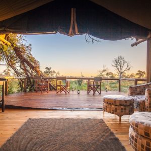 Romantische Ausblicke aus dem Zelt