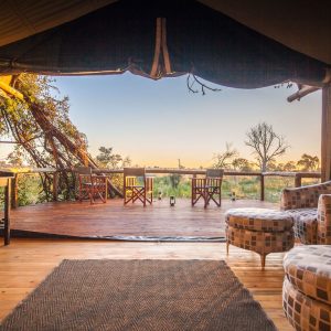 Romantische Ausblicke aus dem Zelt