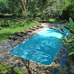 Pool in der Gartenanlage