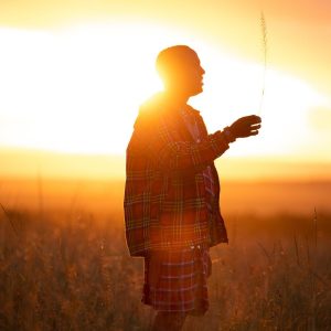 Soroi Migration Camp, walkl mit Masai