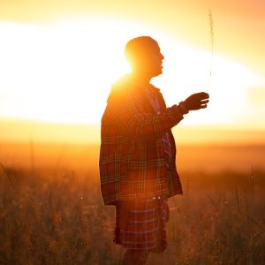 Soroi Migration Camp, walkl mit Masai