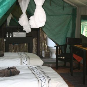 Taranga Safari Lodge, Innenansicht der Zelte