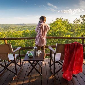 Tarangire Treetops Camp, private Terrasse