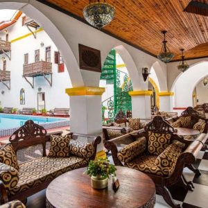 Tembo House Hotel, Innenhof