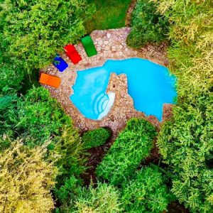 Thornicroft Lodge aus der Vogelperspektive