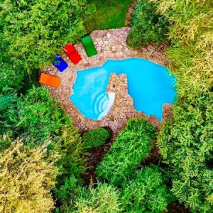 Thornicroft Lodge aus der Vogelperspektive