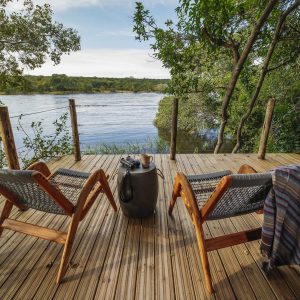 Tsowa Safari Lodge, Deck mit Aussicht