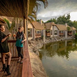 Umbhaba Eco Lodge Damm Aussicht