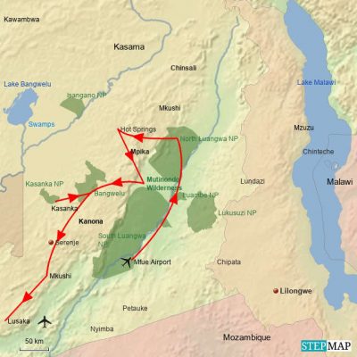 Wildes Sambia - Map