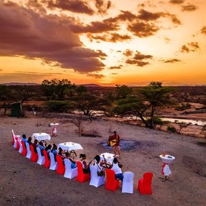 Sarova Shaba Lodge romantischer Sundowner